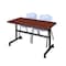 Kobe Rectangle FlipTop Table, 48" W, 29" H, Laminate Top, Cherry MKFT4830CH47GY - alternate 1